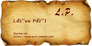 Léva Pál névjegykártya